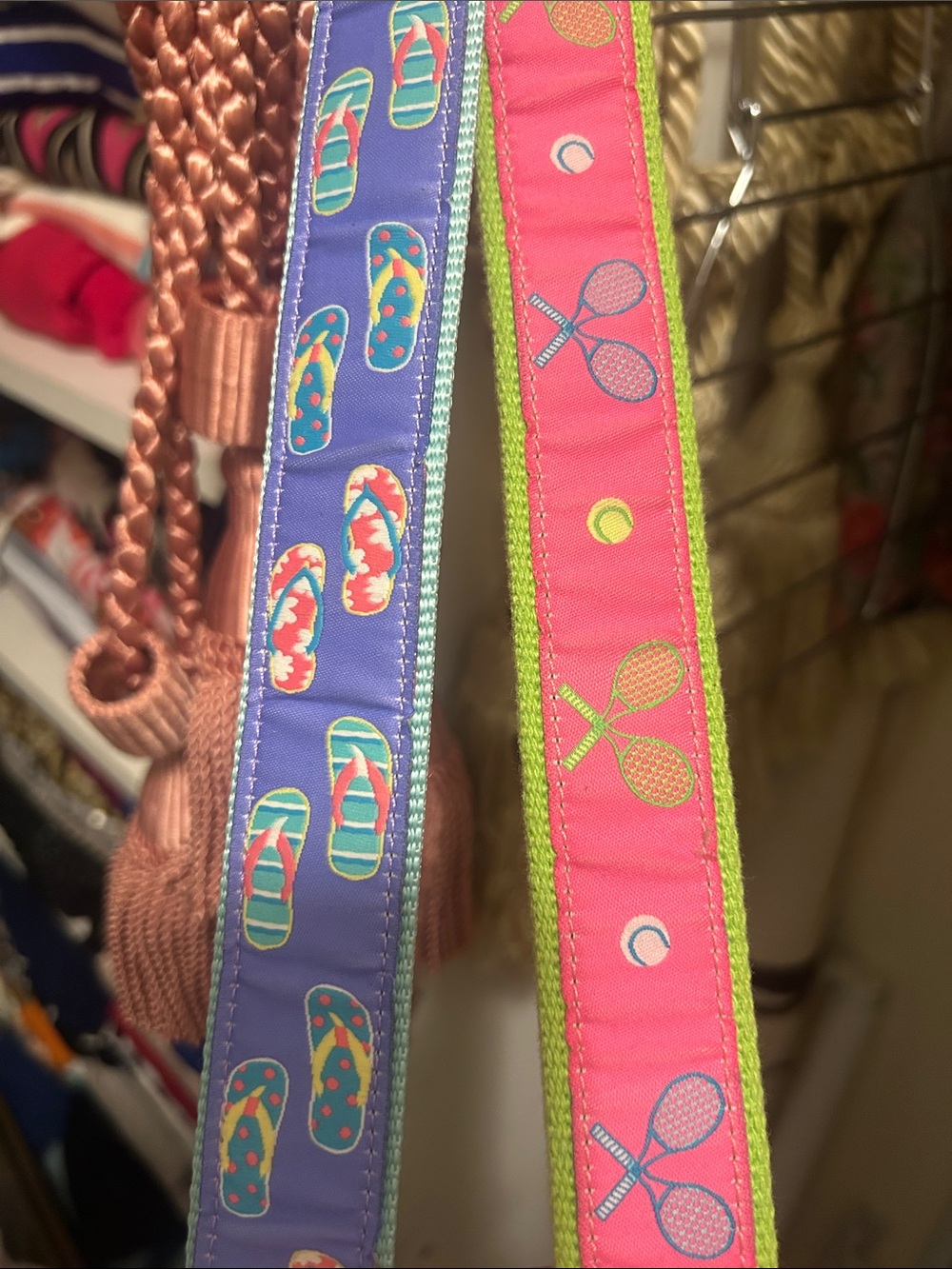 Bright Pink and Purple Patterned Women’s Strap - Unbranded